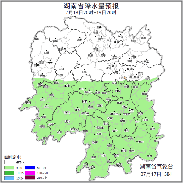 湖南天气：最低气温25℃！中雨大雨+雷暴大风！